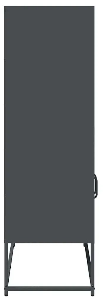 Highboard antracit 68x39x123 cm Acél