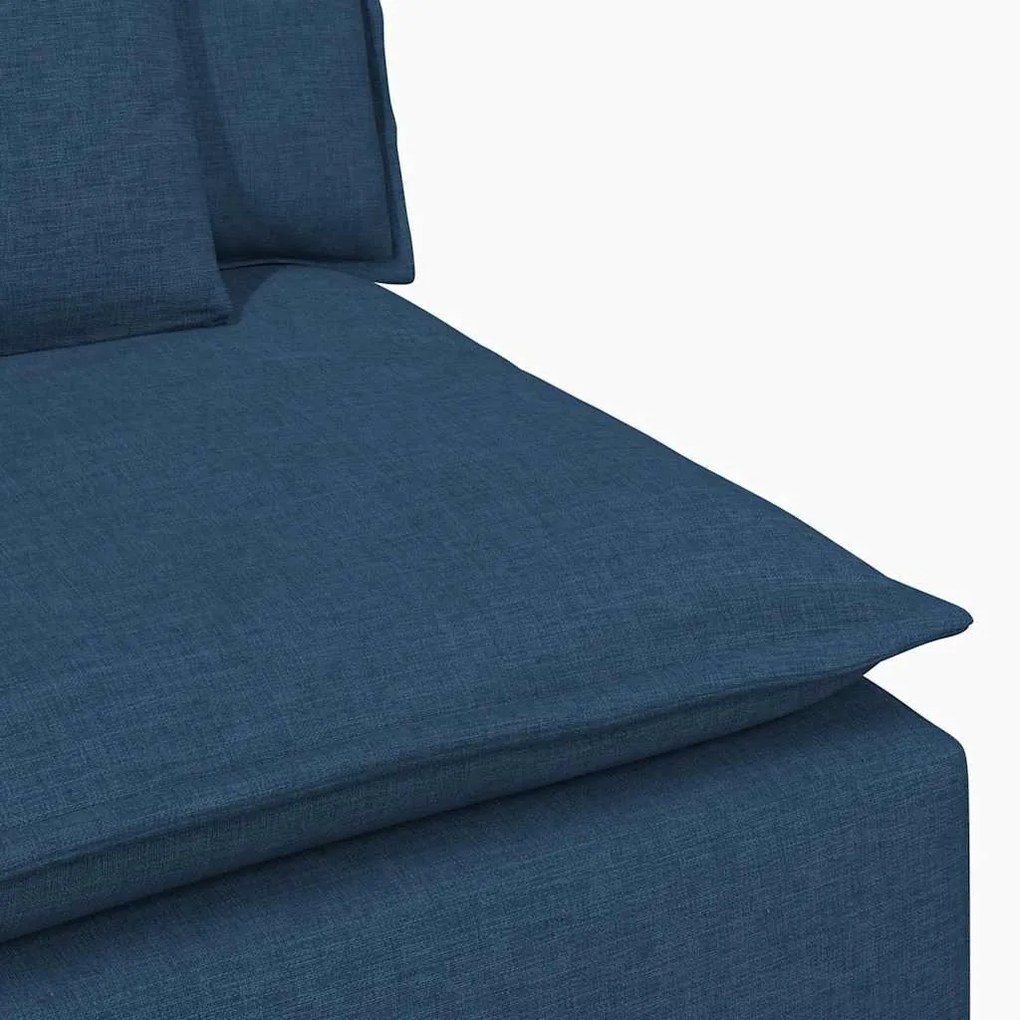kék moduláris kanapé középső modul párnákkal 100 cm