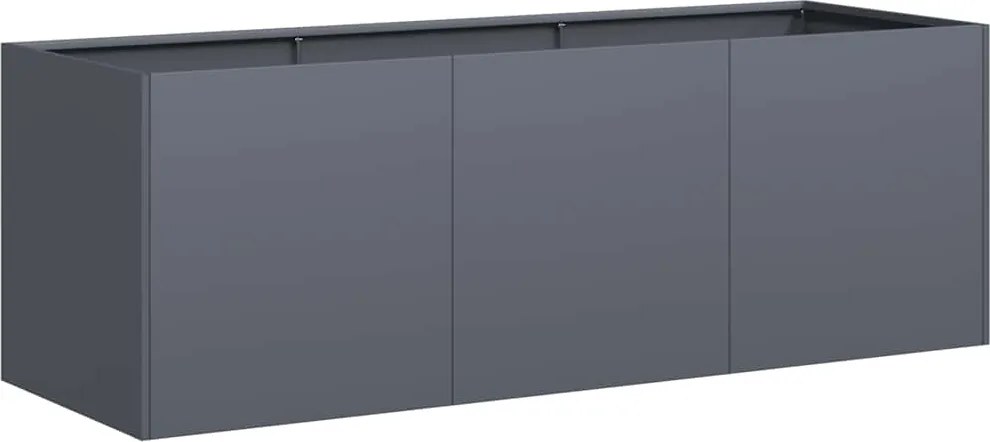 vidaXL antracit színű, hidegen hengerelt acél virágláda 120 x 40 x 40 cm