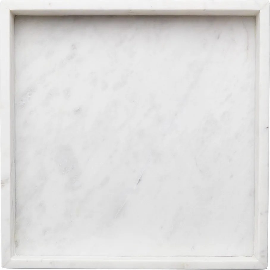 MARBLE márvány tálca, fehér 30 x 30cm