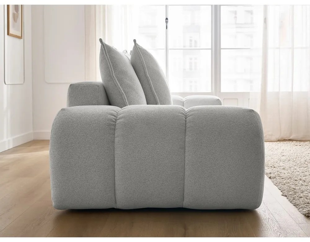 Világosszürke zsenília kanapé 278 cm Everest – Bobochic Paris