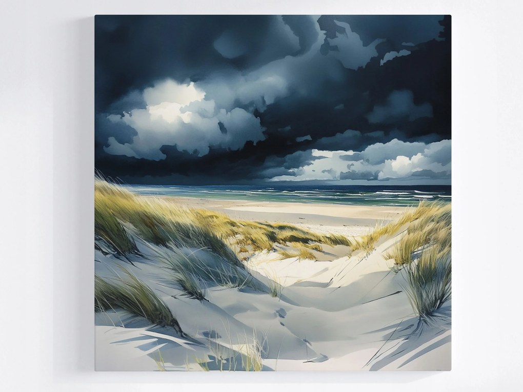 Vászonkép Canvas Tájkép Tengerpart Ég Felhők Vihar 40x40