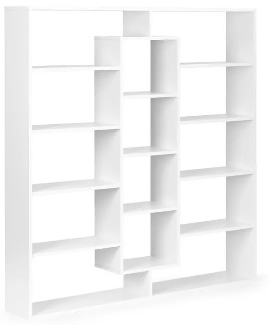 Modern álló könyvespolc 135,5 x 126,5 cm - fehér