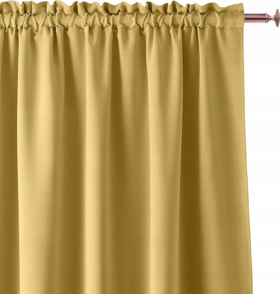 Aura Szalagos Kész Függöny 140x250 Mustár