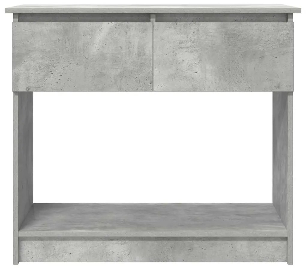 betonszürke konzolasztal fiókokkal 85,5x38,5x74,5 cm