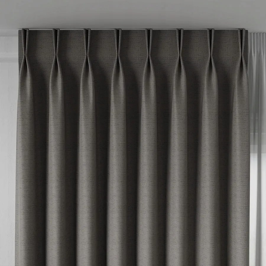 Kétoldalas Szövet Függöny Alapanyag Frida 310cm sötétszürke