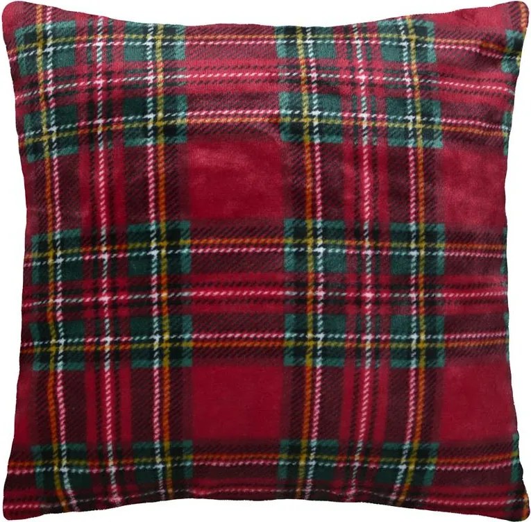 Karácsonyi Párna Skót Kockás 45X45 CM Poliészter Cipzáras