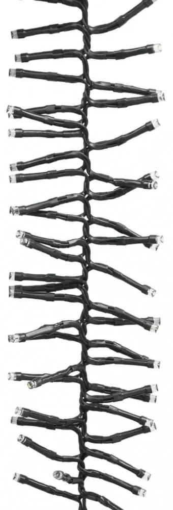 meleg fehér fényű fürtös PVC LED-szalag 2000 LED-del 17 m
