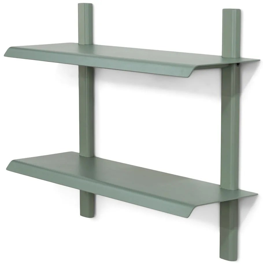 Szürkészöld többszintes fém fali polc 60 cm Hola – Spinder Design