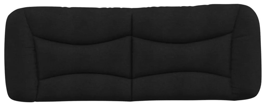 fekete szövet fejtámla párna 120 cm