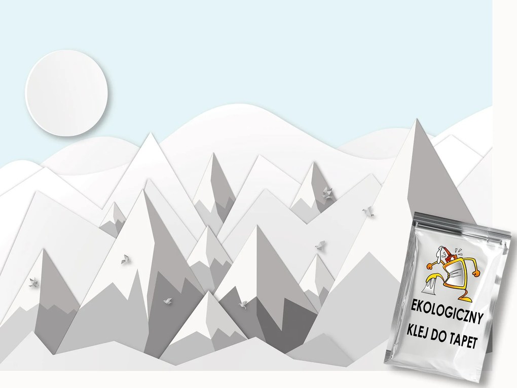 Fotótapéta Flizelina Gyerekeknek Pasztell Hegyek Ég 300x210 ragasztó