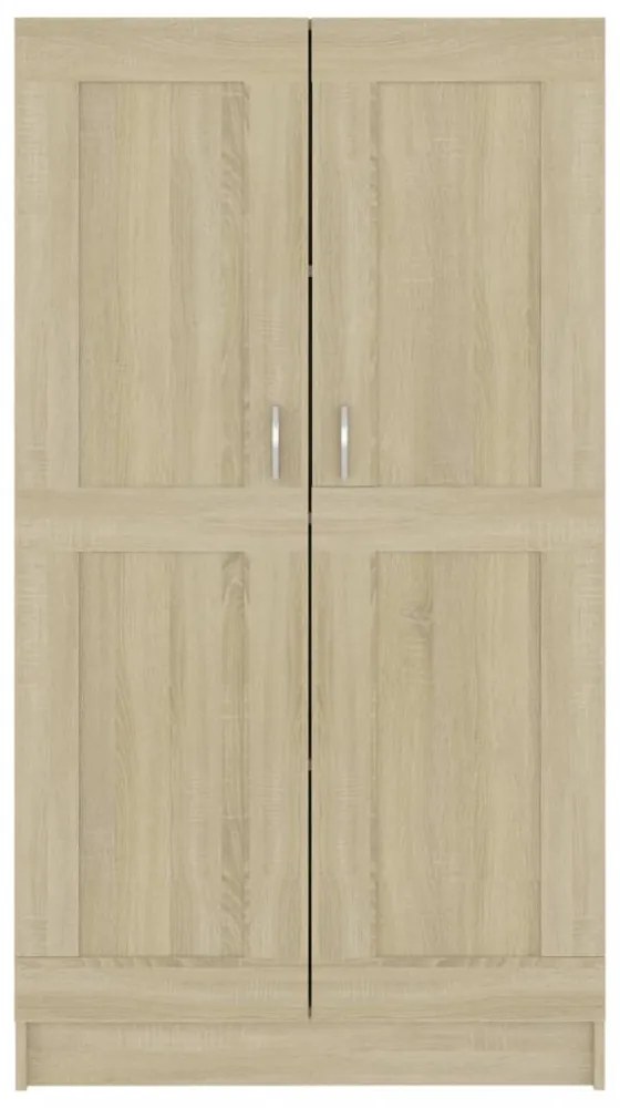 sonoma tölgy színű szerelt fa könyvszekrény 82,5x30,5x150 cm