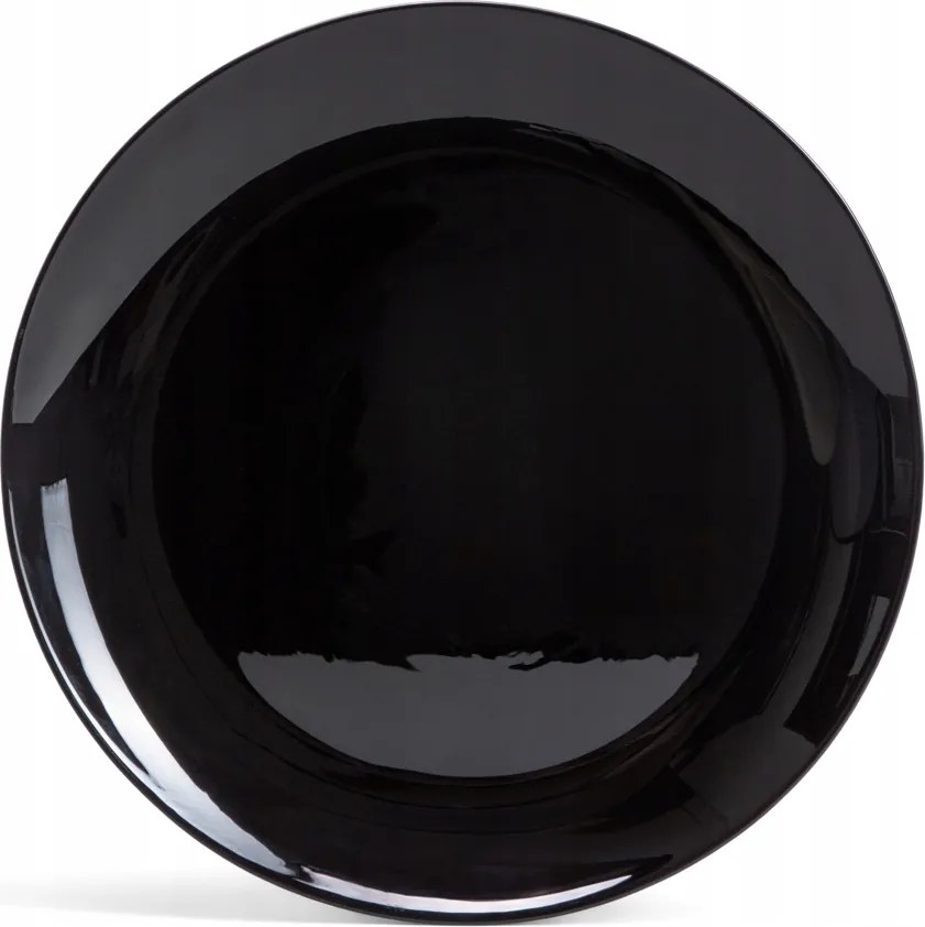 Capri Étkező tányér fényes csempe fekete 26,3 cm Homla