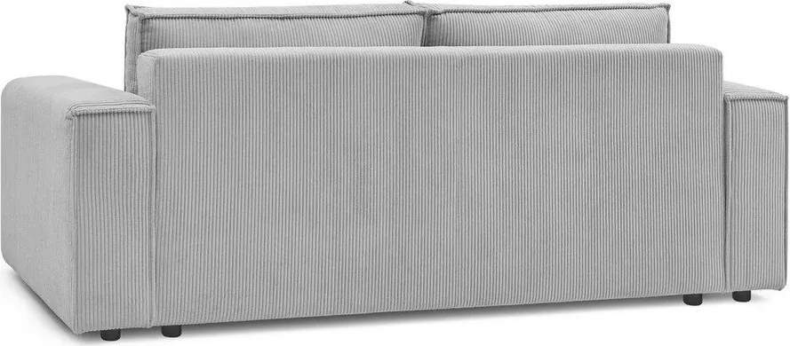 Világosszürke kordbársony kinyitható kanapé 245 cm Nihad – Bobochic Paris