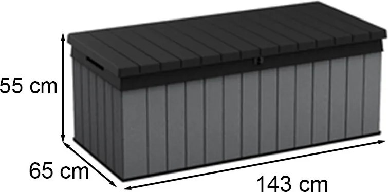 Darwin kerti tároló 380L szürke