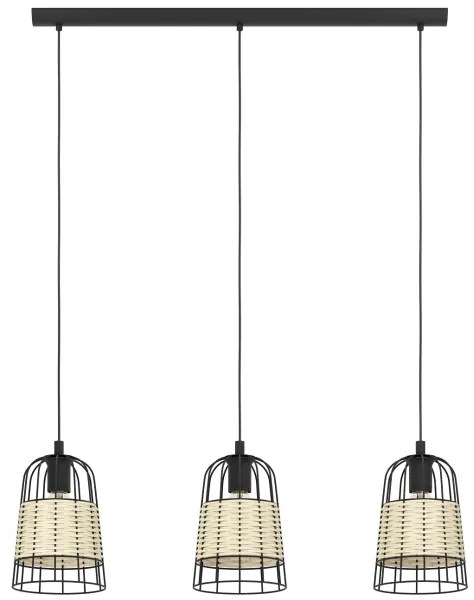 Eglo 43313 - Csillár zsinóron ANWICK 3xE27/40W/230V