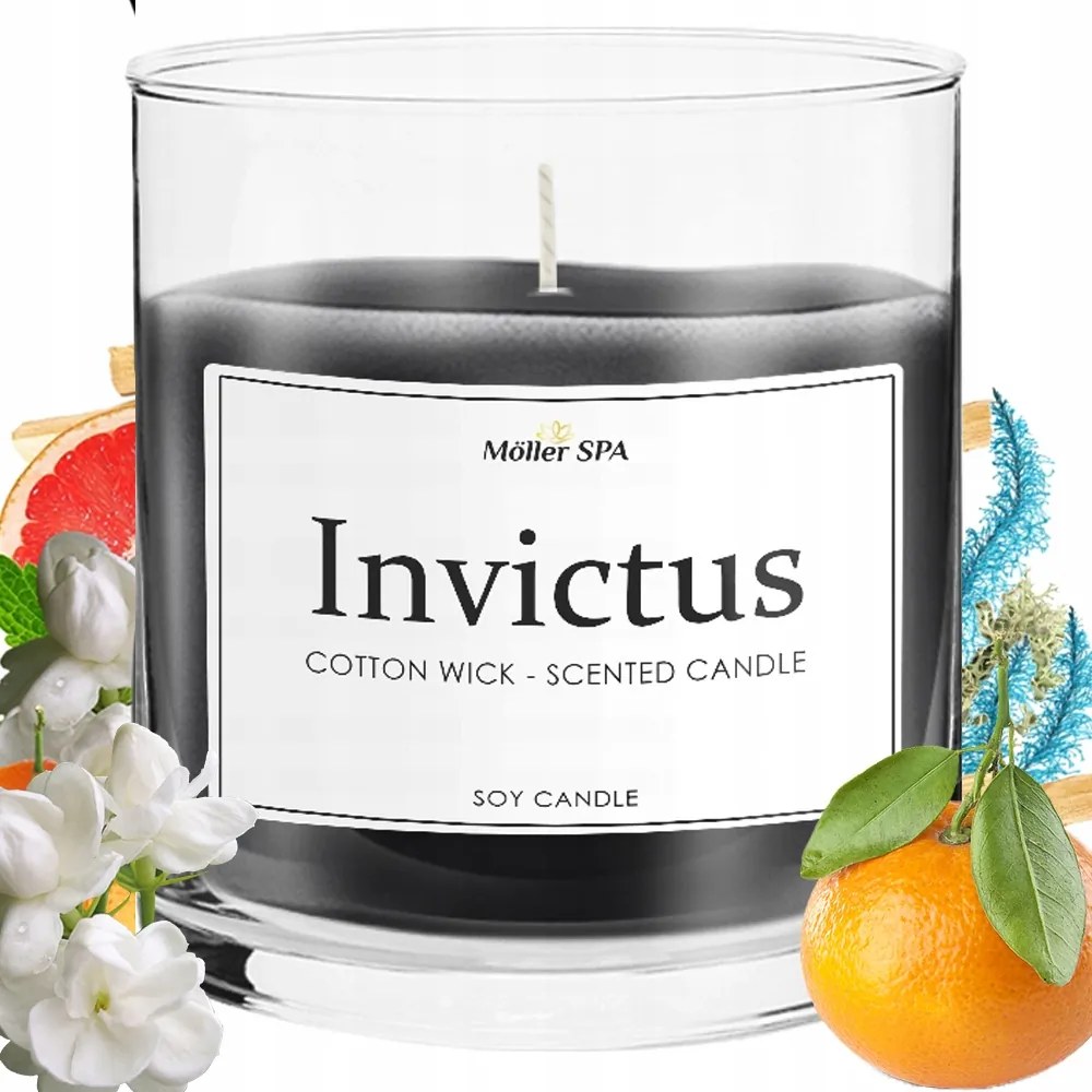 Möller Spa Invictus Természetes Szójagyertya Parfüm Illattal