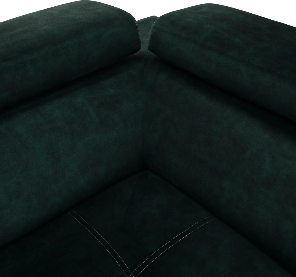 Ülőgarnitúra, smaragdzöld, jobbos, MALAGA BIG