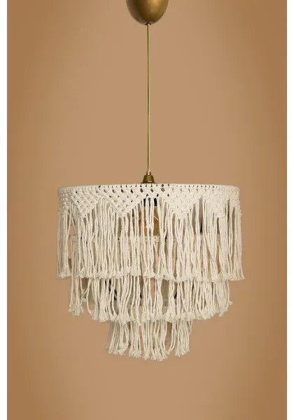 Zsinóros csillár RIMINI 1xE27/40W/230V krémszínű