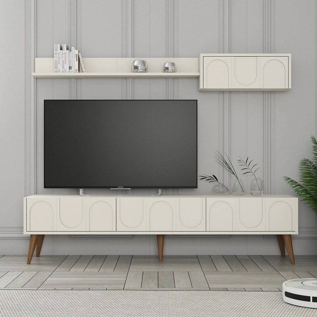 TV szekrény Lyon 2 - Krém, Diós