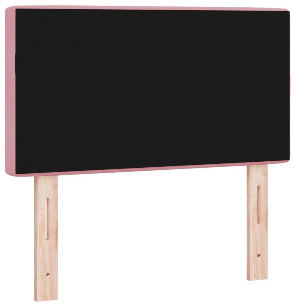 Fejtámla Kristálygombos Rózsaszín 80 cm Bársony