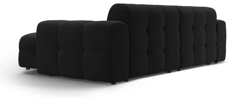 Fekete sarokkanapé (jobb oldali-heverő résszel) Kendal – Micadoni