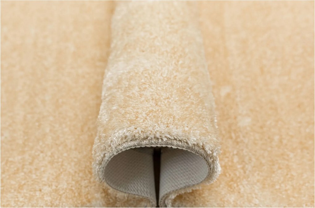 Bézs Csillogó Shaggy Szőnyeg Csúszásgátló Bolyhos Malmo 200x300 cm