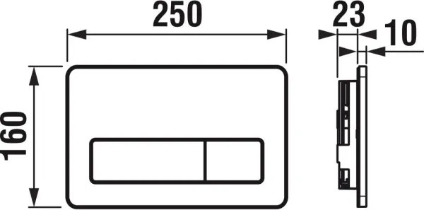 Függesztett WC + LYRA ülőke + DUAL nyomólap + beépíthető modul + alátét