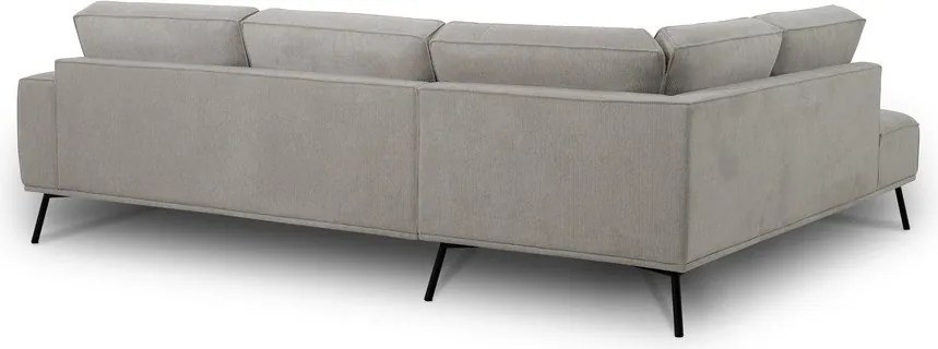 Szürkésbézs zsenília sarokkanapé (bal oldali-L alakú) Amsterdam – Scandic