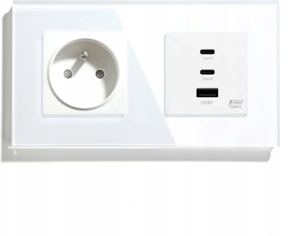 Dupla Üveg Aljzat 157mm Usb 65W Quick Charge Qc