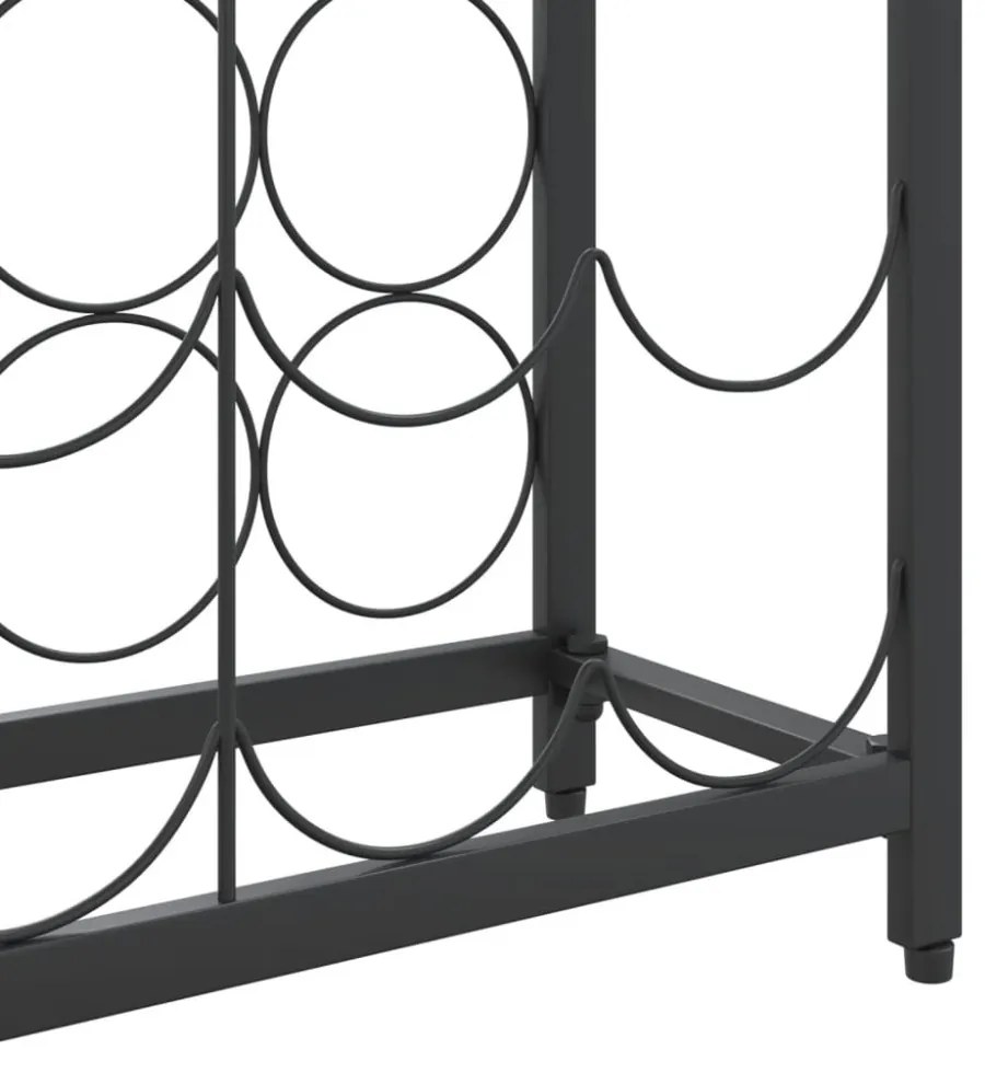 fekete kovácsoltvas bortartó 95 palackhoz 54 x 18 x 200 cm