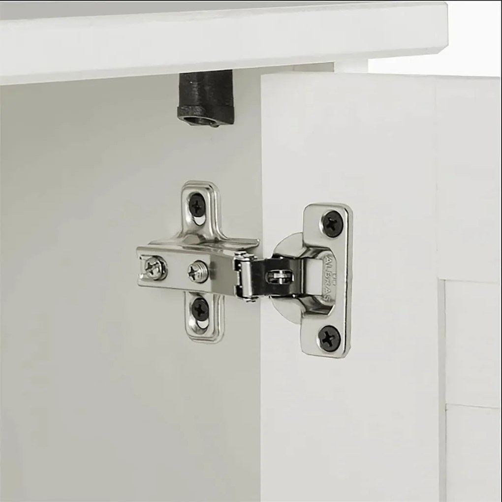 WC Szekrény polcokkal VIGO Fehér 60 x 27 x 161 cm Tömör fenyőfa