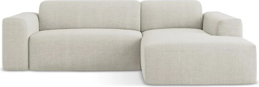 Bézs sarokkanapé (jobb oldali-heverő résszel) Keli – Makamii