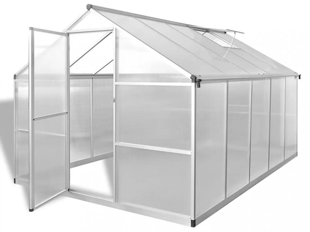 vidaXL megerősített alumínium üvegház alapkerettel 7,55 m2