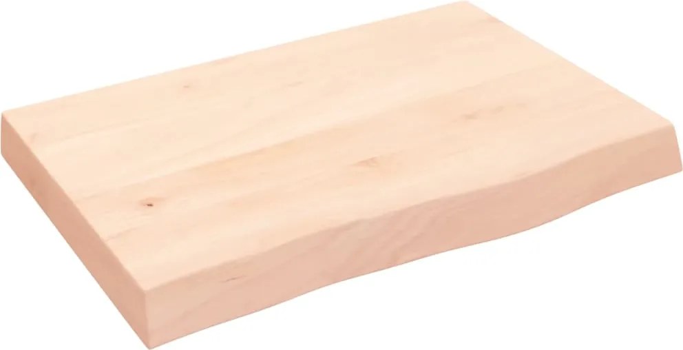 vidaXL kezeletlen tömör fa fürdőszobai pult 60x40x(2-6) cm