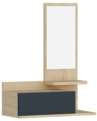 Fali polc tükörrel ROZELLA 90x60 cm bézs/antracit