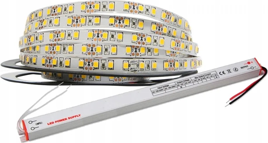 Led Szalag Szett 3528 600 Meleg 5M IP20 +tápegység