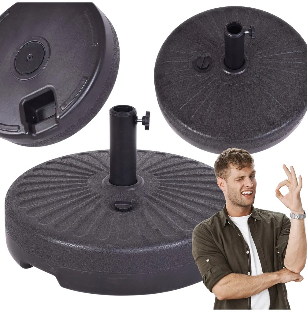 Kerti Napernyő Állvány Súly Stabilizátor Fekete 51CM