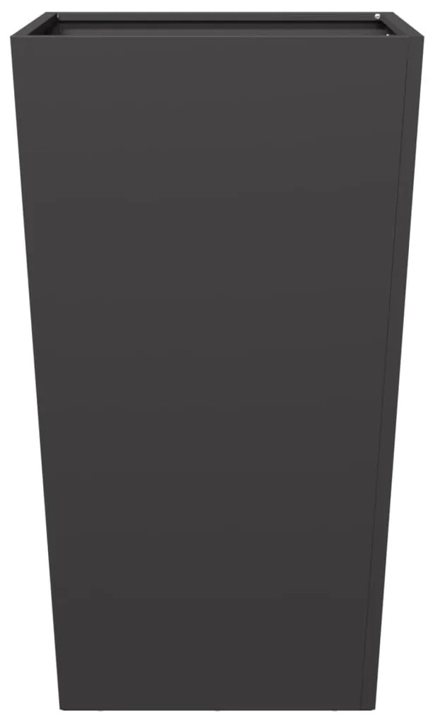 fekete acél kerti növénytartó 45 x 45 x 75 cm