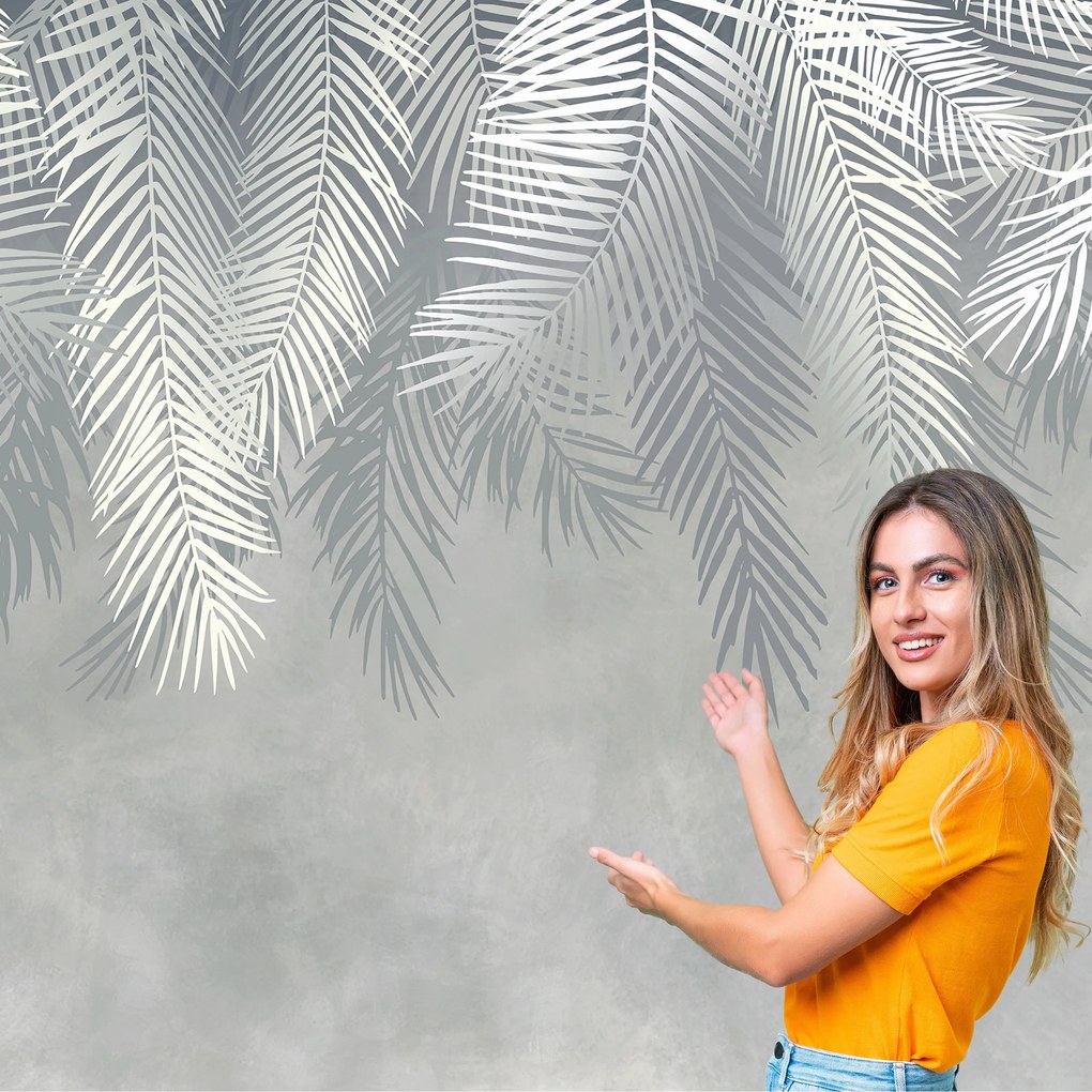 Fotótapéta Lógó Pálmafa Levelek 196x260 02 F