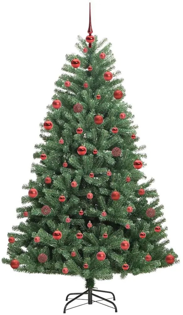 Műanyag Hajtogatós Karácsonyfa Zöld 180 cm PVC és fém