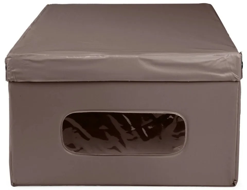 Compactor SMART összecsukható tárolódoboz fedéllel, 50 x 40 x 25 cm, taupe (szürkésbarna), S