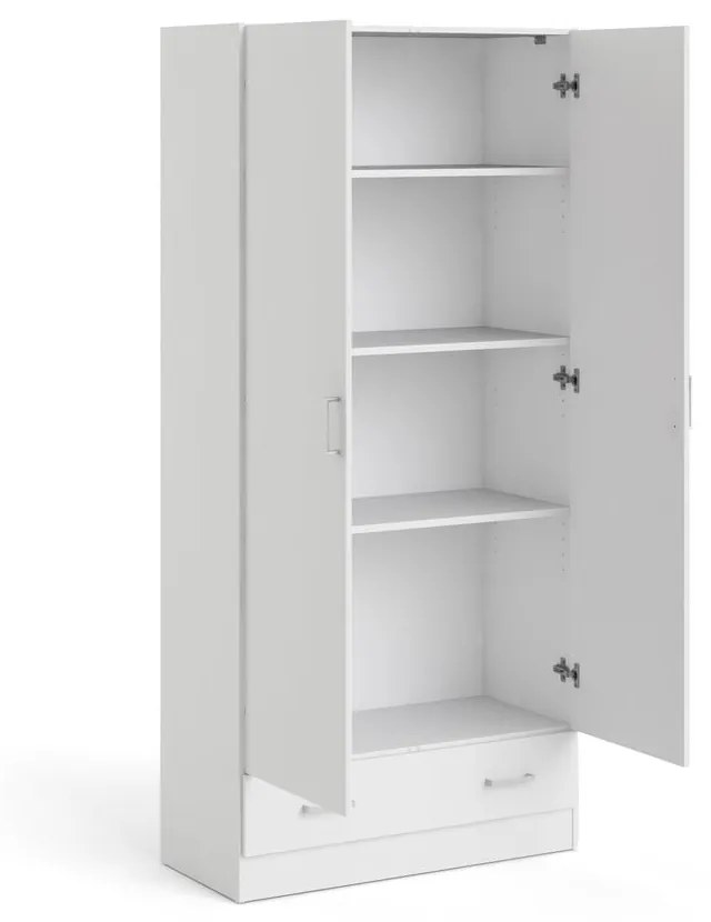 Fehér ruhásszekrény 79x170 cm Space – Tvilum