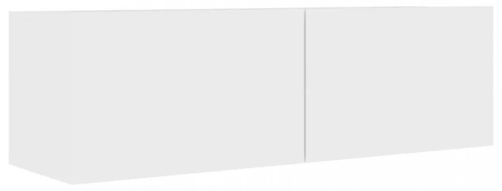 4 db fehér szerelt fa TV-szekrény 100 x 30 x 30 cm