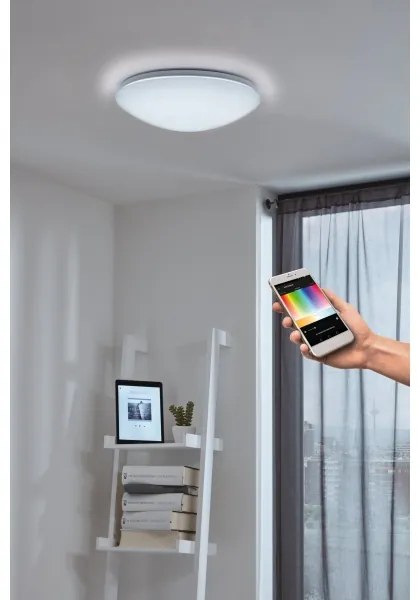 Eglo 33219 - GIRON-C RGB LED mennyezeti lámpa LED/17W/230V, átm. 30 cm, fehér