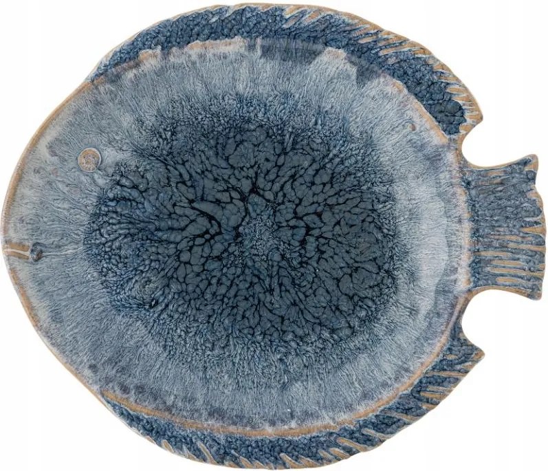 Bloomingville Fae Kerámia Hal tálaló tál Kék