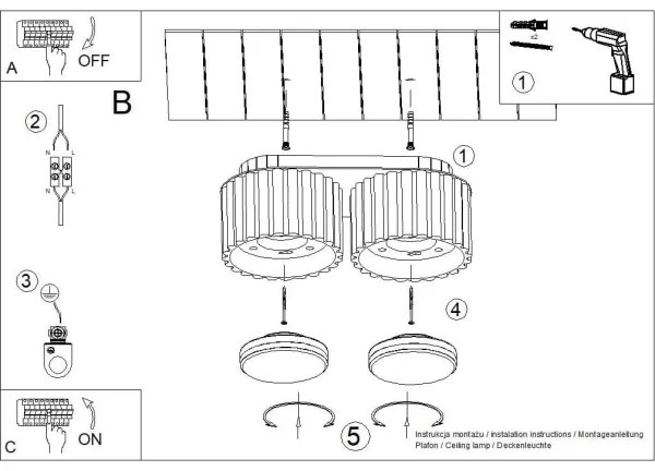 Sollux SL.1818 - AURA spotlámpa 2xGX53/10W/230V taupe