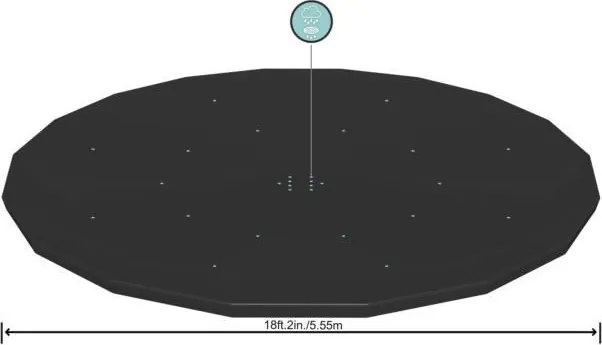 Bestway Medence takaró fólia 549 cm - Fémvázas medencéhez