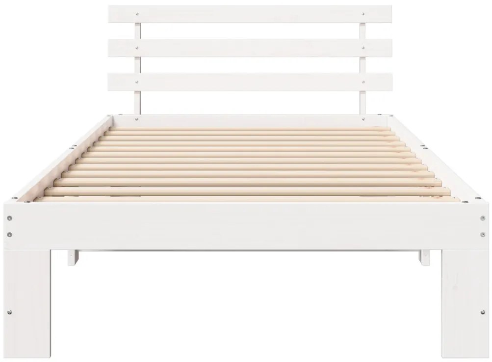 Faágykeret Fehér Fa 100 x 200 cm Minimalista Ágykeret