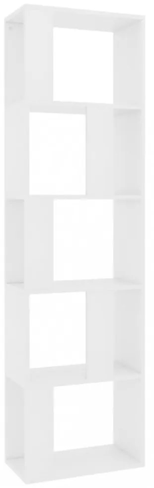 fehér szerelt fa könyvszekrény/térelválasztó 45 x 24 x 159 cm